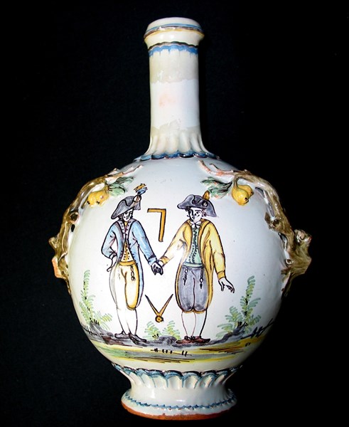 Faience flask.
