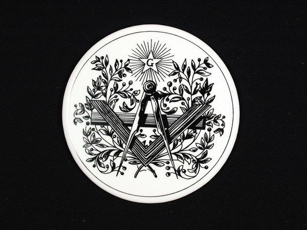 Jeton en porcelaine à décors maçonniques