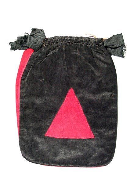 Red and black satin Charity Box