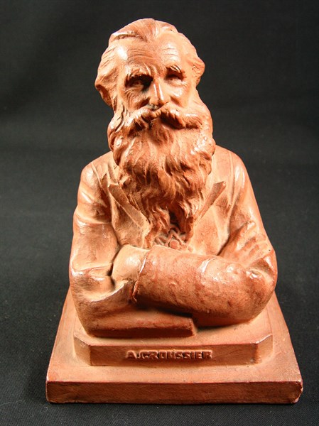 Terracotta bust of Arthur Groussier.