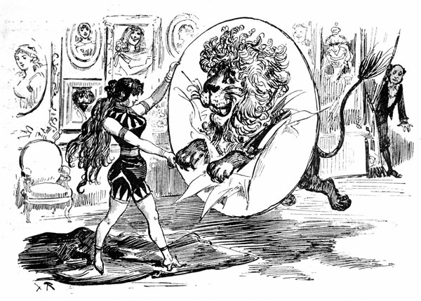 Le foyer du Théâtre-Français, illustration de Robida