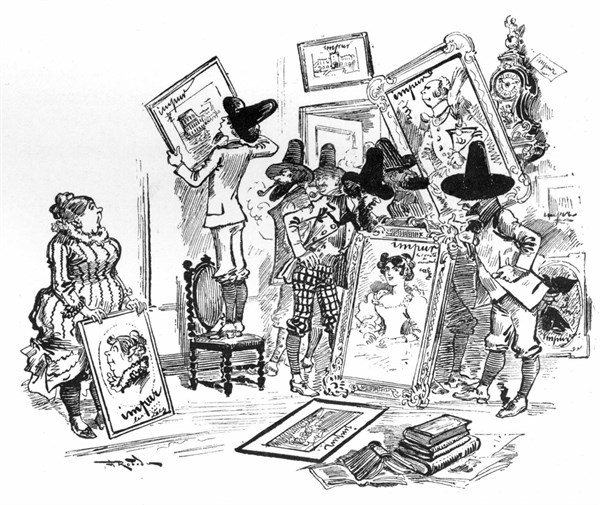 Surveillants et gardiens, caricature