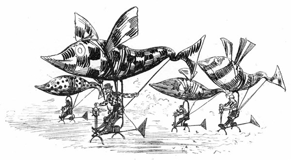 Les concurrents pour le grand prix de Paris, illustration de Robida