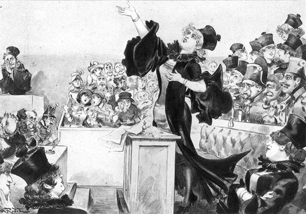 Avocat et son client, caricature