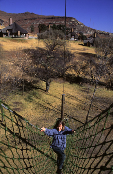 Kiara Lodge has a high ropes course 20 metres above the ground that challenges participants to work together as a team to overcome their fear