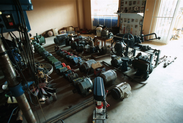 Farm implements wait to be sold at Mazowe Tractor Agencies, a roadside store near the town of Mazowe. By August 2002 of the original 220 white farmers in the area only four were still in business foll...
