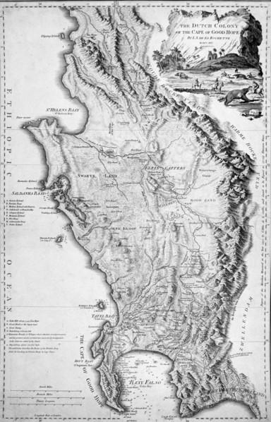 De la Rochette, Carte des colonies hollandaises établies au Cap