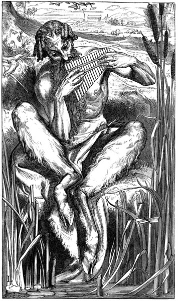 Pan playing his pipes