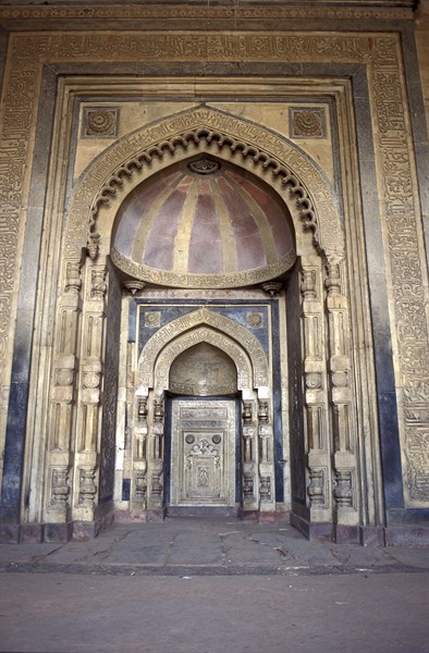 Interior of Mughal Mosque, Delhi, India