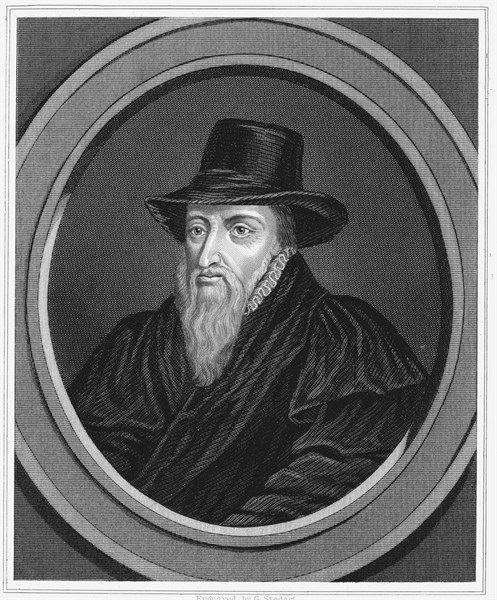 Gravure représentant Théodore de Bèze (1519-1605), réformateur religieux et chef Calviniste français