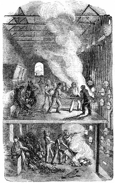 Four a cornues de l'usine a gaz "Great Central Gas Works" a Bow Common, Londres