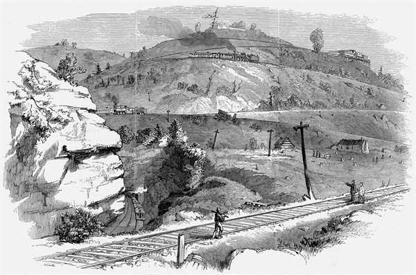 Baltimore and Ohio Railroad: Ladder of inclines over Boardtree Hill which allowed two carriages at a time