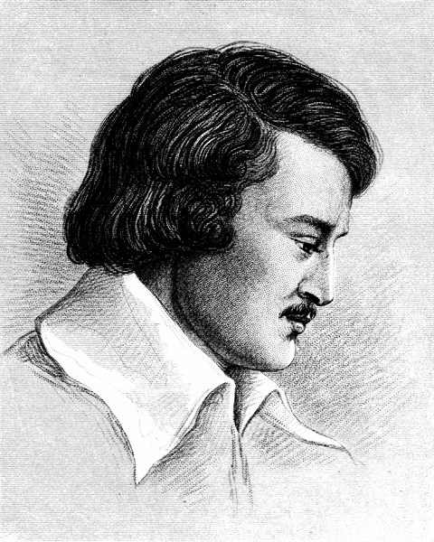 Gravure représentant Jean Louis Rodolphe Agassiz (1807-1873), naturaliste et glaciologue américain d'origine suisse, âgé de 19 ans