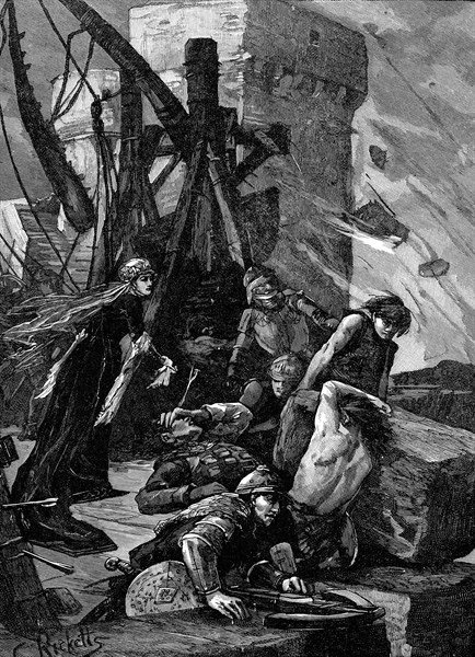 Black Agnes defending Dunbar Castle