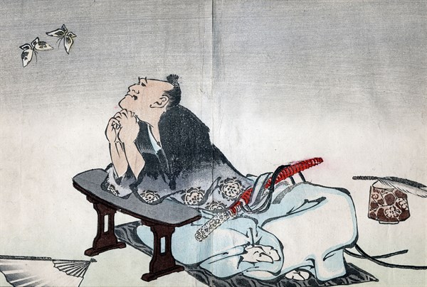 A Philosopher watching a pair of butterflies
