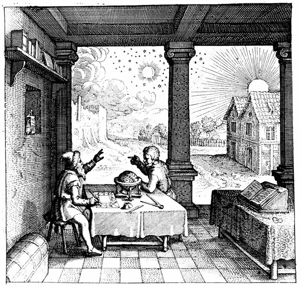 Robert Fludd, astrologues préparant un horoscope.