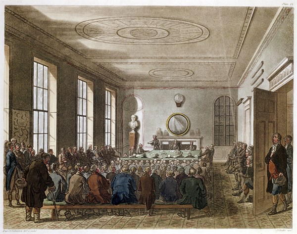 Pugin et Rowlandson, Réunion de la Société d'Agriculture