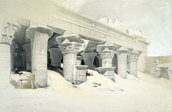 Portico of the sandstone Temple of Edfu