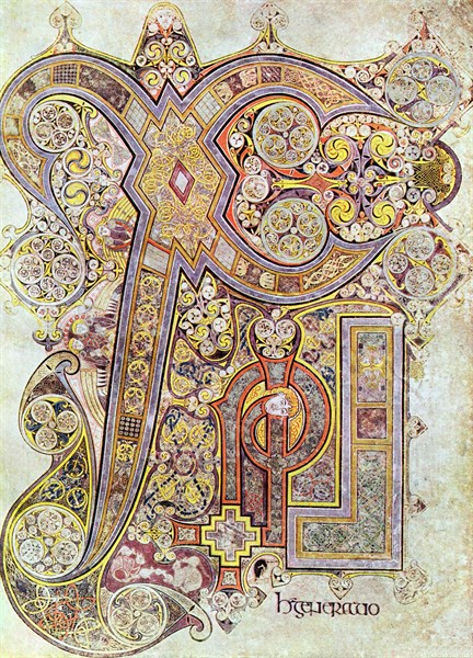 Monogram page from "The Book of Kells"