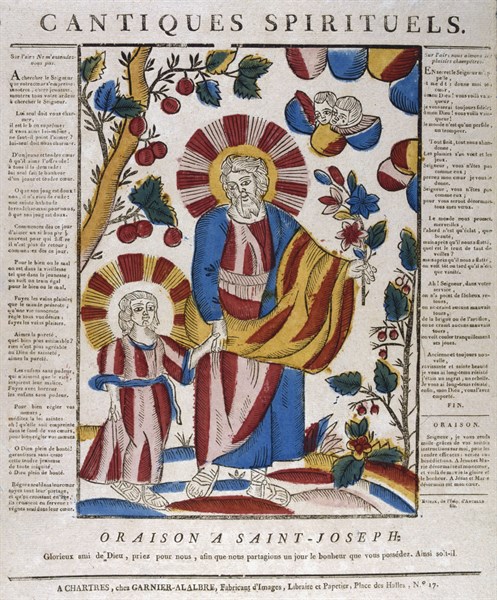 St Joseph and Jesus walking hand-in-hand