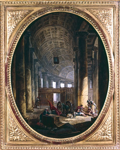 Interior of the colonnade of St Peter's