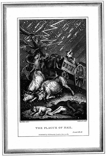 The Plague of Rain and Hail', one of the Seven Plagues of Egypt