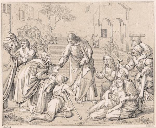 Jesus healing the multitudes