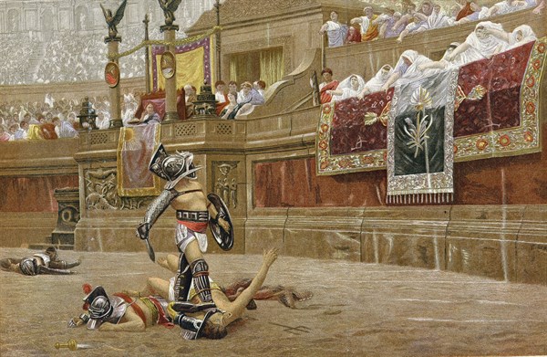 Gladiators in the Roman arena