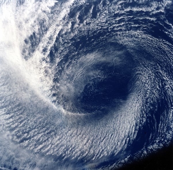 Eye of tropical storm 'Blanca'