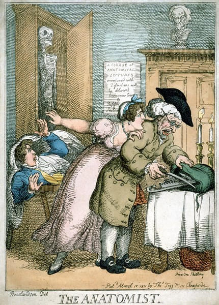 The Anatomist' cartoon by Rowlandson