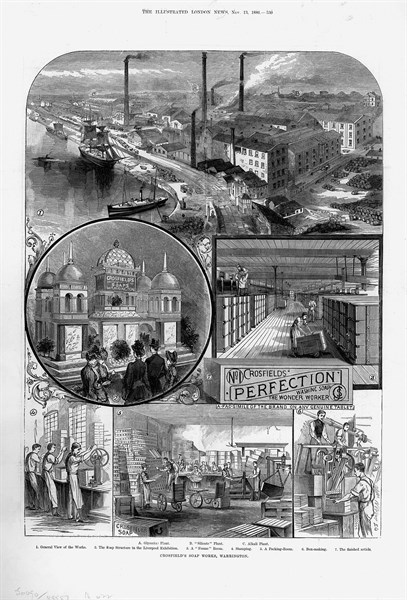 Joseph Crosfield & Son's soap factory at Bank Quarry, Warrington