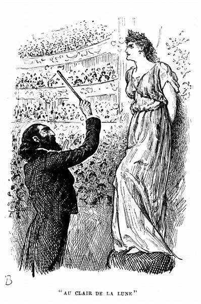 Trilby the tone-deaf …!   ….who couldn't tell a C from an F!! giving a concert under Svengali's hypnotic influence