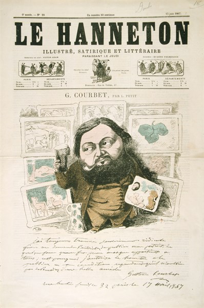 Caricature of the artist Gustave Courbet
