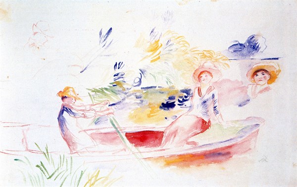 On the river bank'