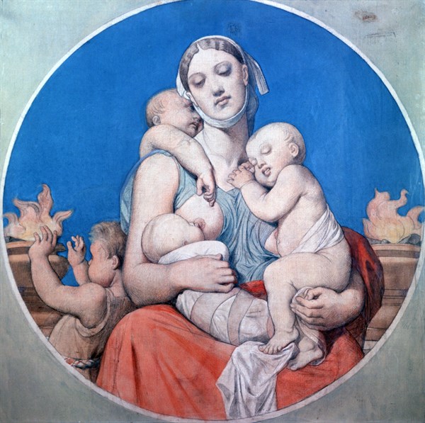 Ingres, Study for the stained glass in the Chapelle Saint Ferdinand