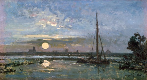 Jongkind, 'View of a Port in Holland', 1862
