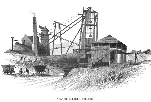 Pithead at Hebburn Colliery, Newcastle area