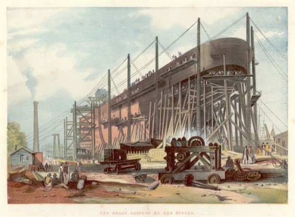 'Great Eastern' on the stocks in John Scott Russell's