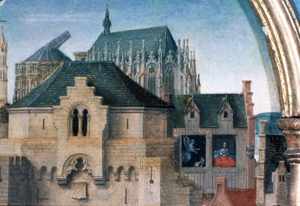 Memling, St Ursula Shrine, Departure from Cologne', Detail, 1489