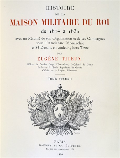 Title Page of the French Royal Royal regiment 1814-1830
