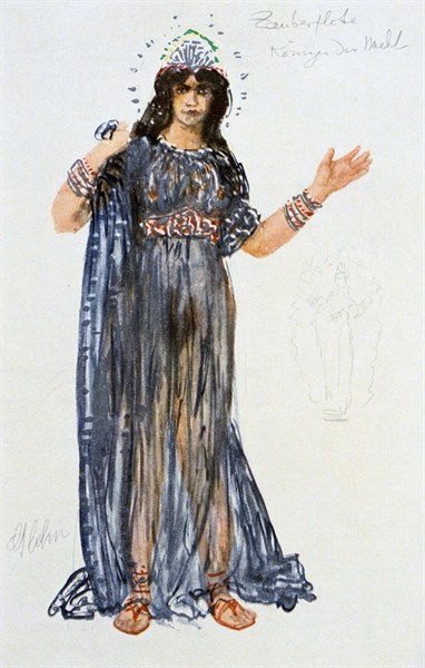 Costume design for the Queen of the Night, 1913