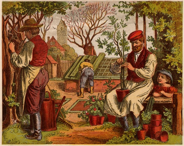 Oscar Pletsch, Jardinage