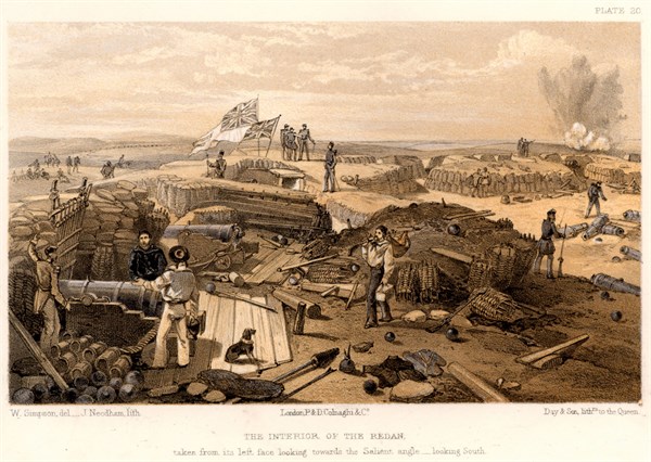 Guerre de Crimée : troupes britanniques au Redan