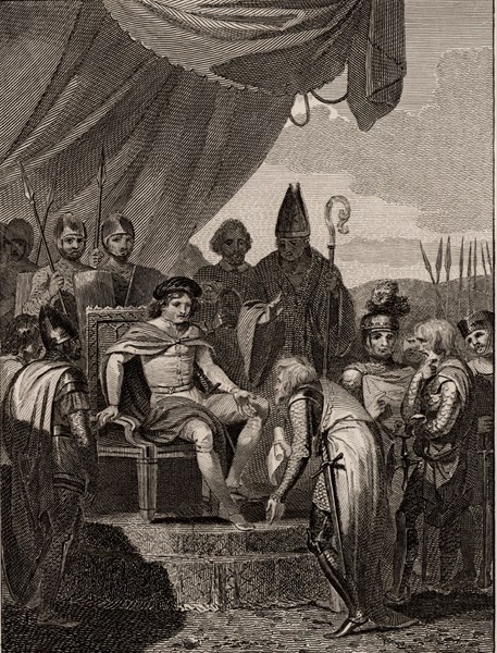 Les barons anglais présentent la Grande Charte au roi Jean d'Angleterre