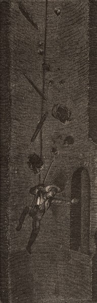 Accident dans le conduit d'une mine, 1869