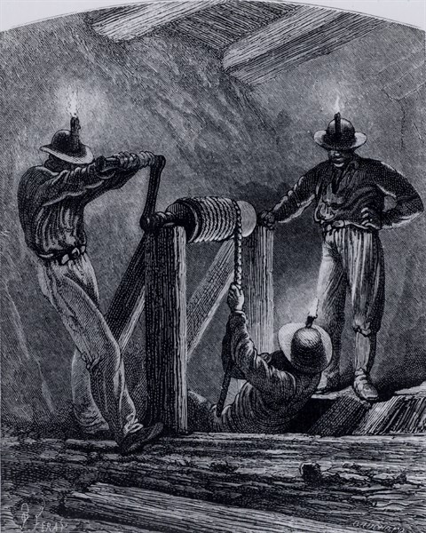 A Cornish winze shaft, used for exploration