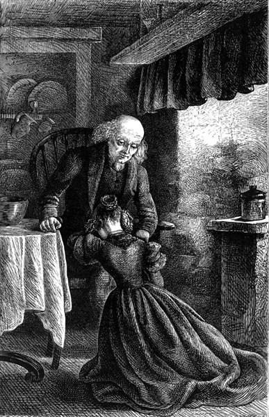Esther, kneeling at the feet of  Lyon