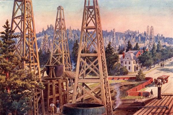 The oil region of Los Angeles, California, usa