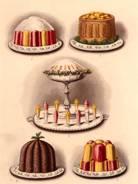 Puddings for a Victorian buffet or dinner