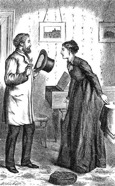 Rachel Verrinder telling Franklin Blake, to his amazement, that she saw him taking the Moonstone